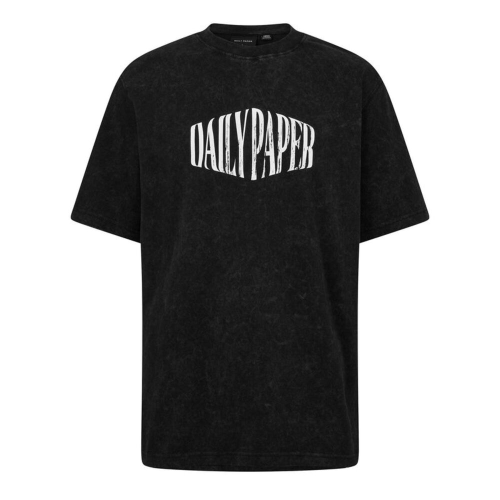 Daily Paper Mens Washed Out Logo T-Shirt / Black